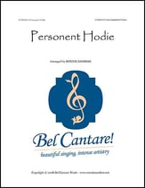 Personent Hodie SA choral sheet music cover